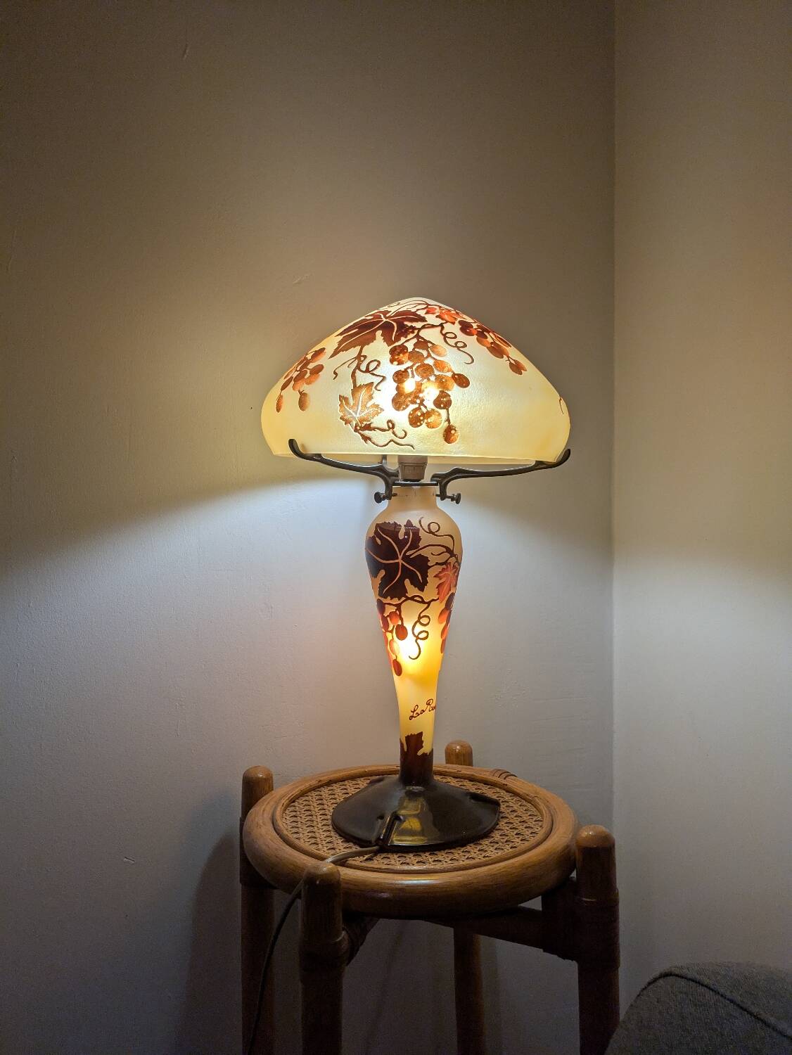 Lampe La Rochère style Art Nouveau Pâte de Verre