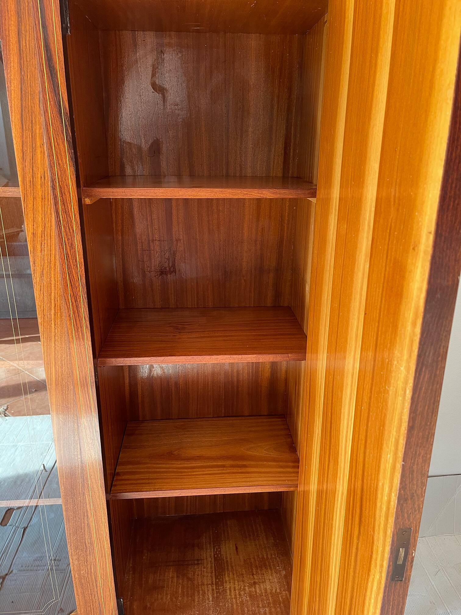 Armoire/bibliothèque en bois, années 1950/60