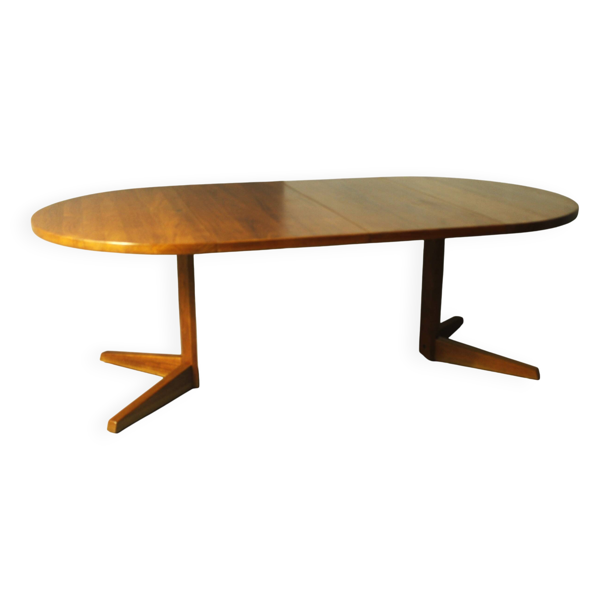 Table à manger extensible danoise en teck, années 1980