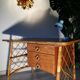 Louis Sognot desk and his stool, in rattan, 1960