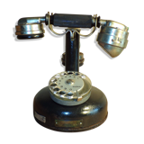 Old Bakelite column and metal phone