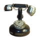 Old Bakelite column and metal phone
