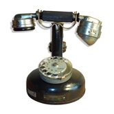 Old Bakelite column and metal phone