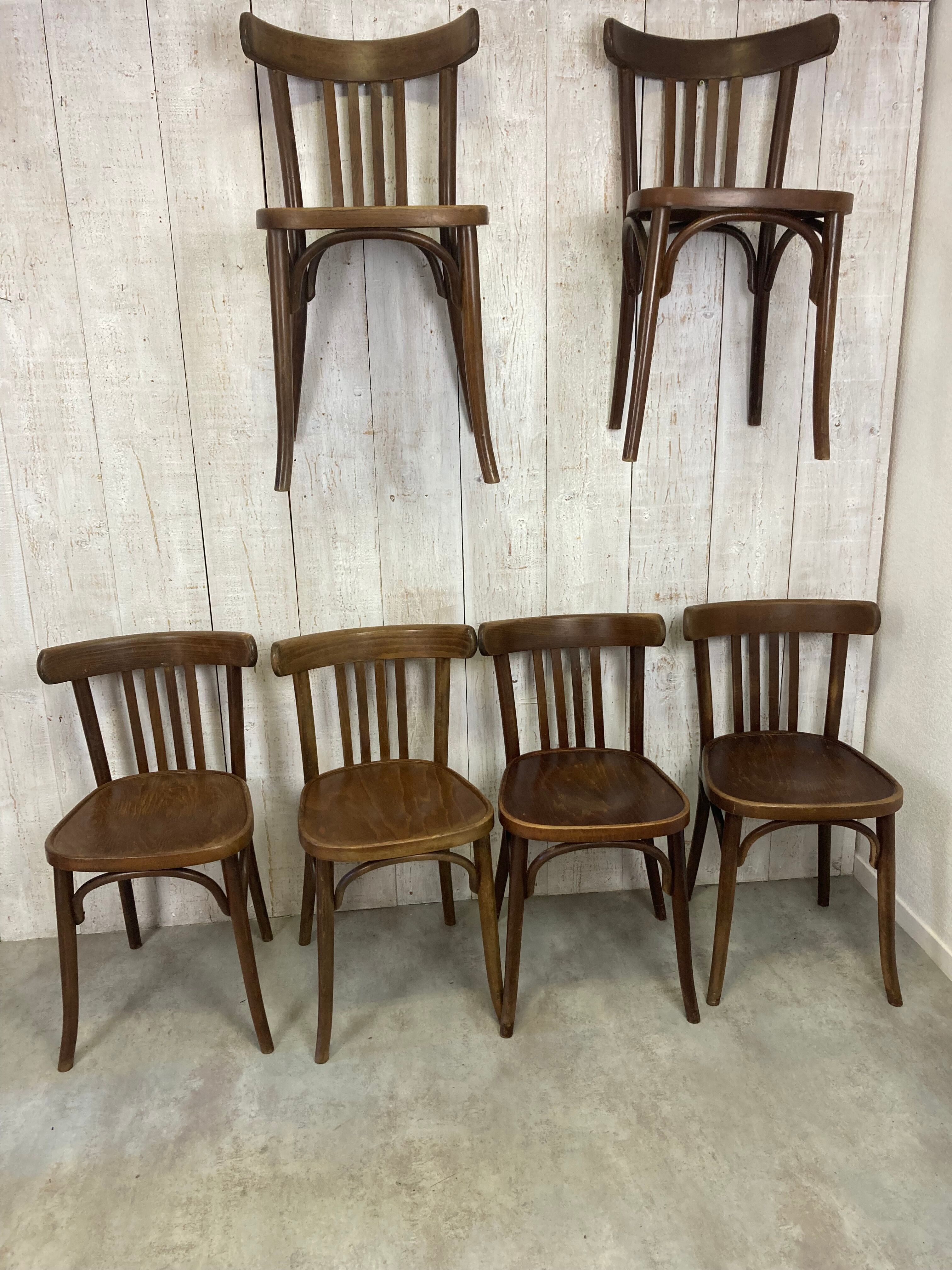 Série de 6 chaises bistrot