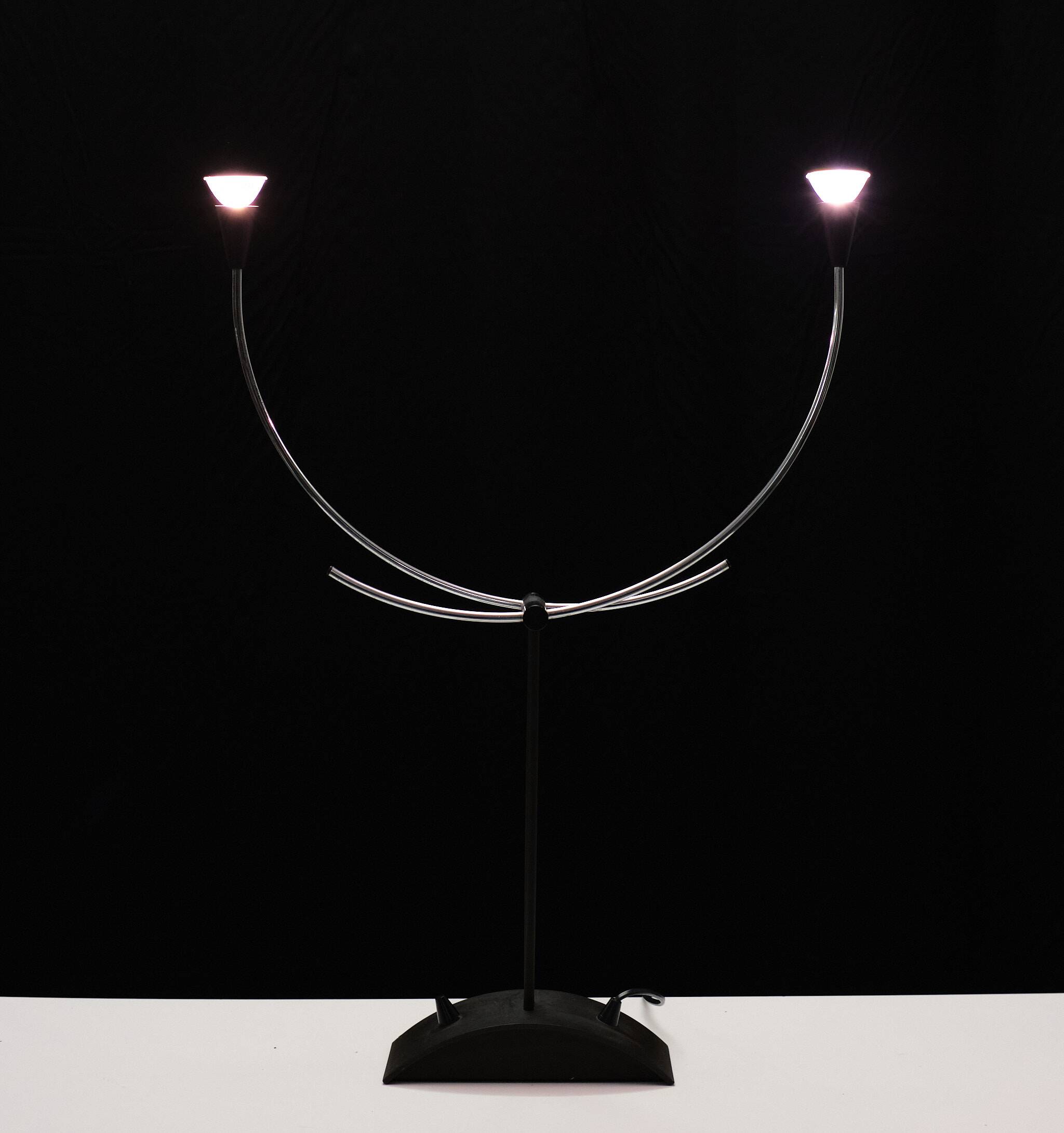 Frans Schrofer Doppia Halogen Table lamp 1980s Holland