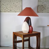 Ceramic pebble lamp by François Chatain 1980