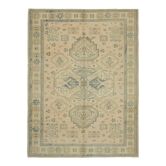 Hand-knotted anatolian vintage 1970s 263 cm x 348 cm beige wool carpet