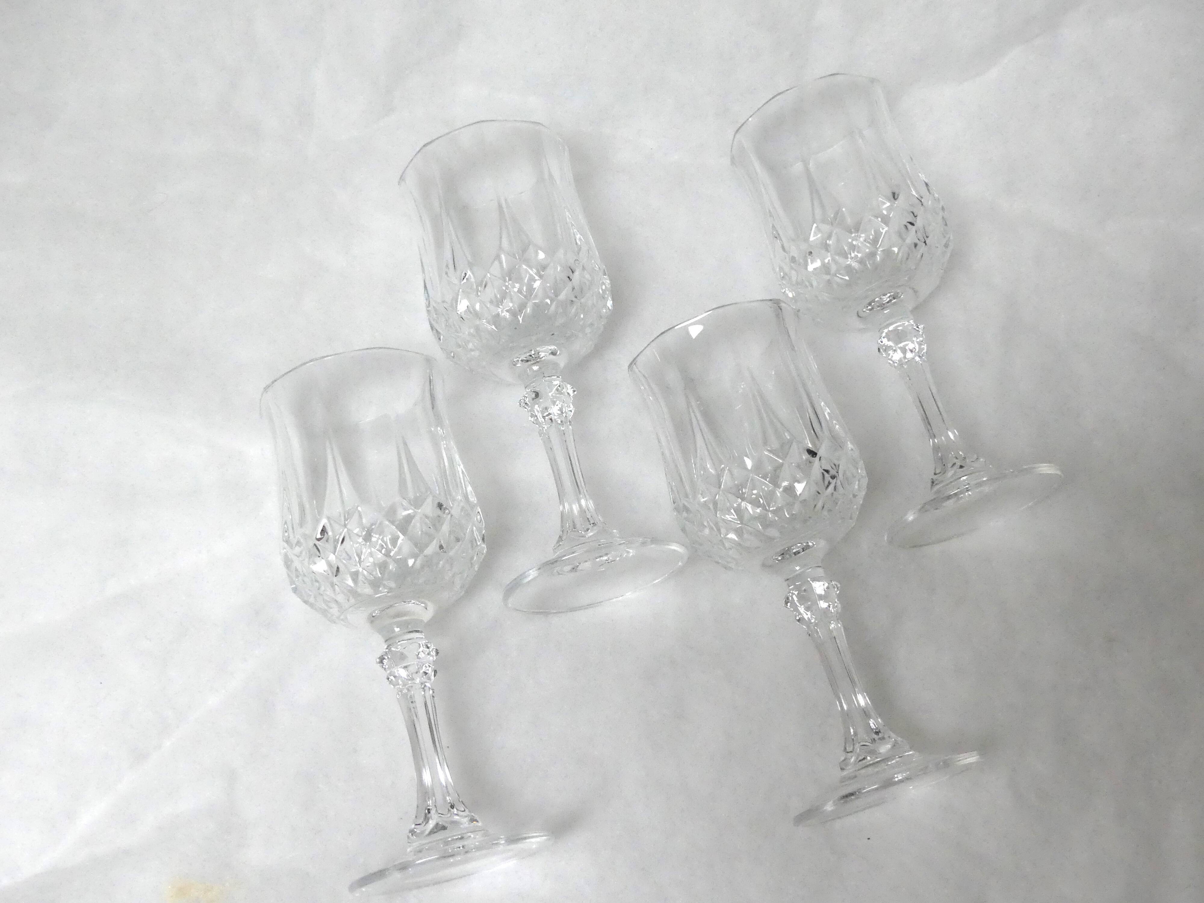 4 verres Longchamp Cristal d’Arques