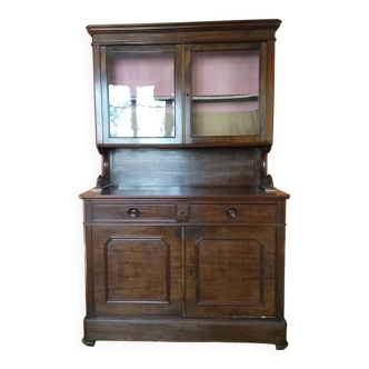 Antique sideboard with display cabinet