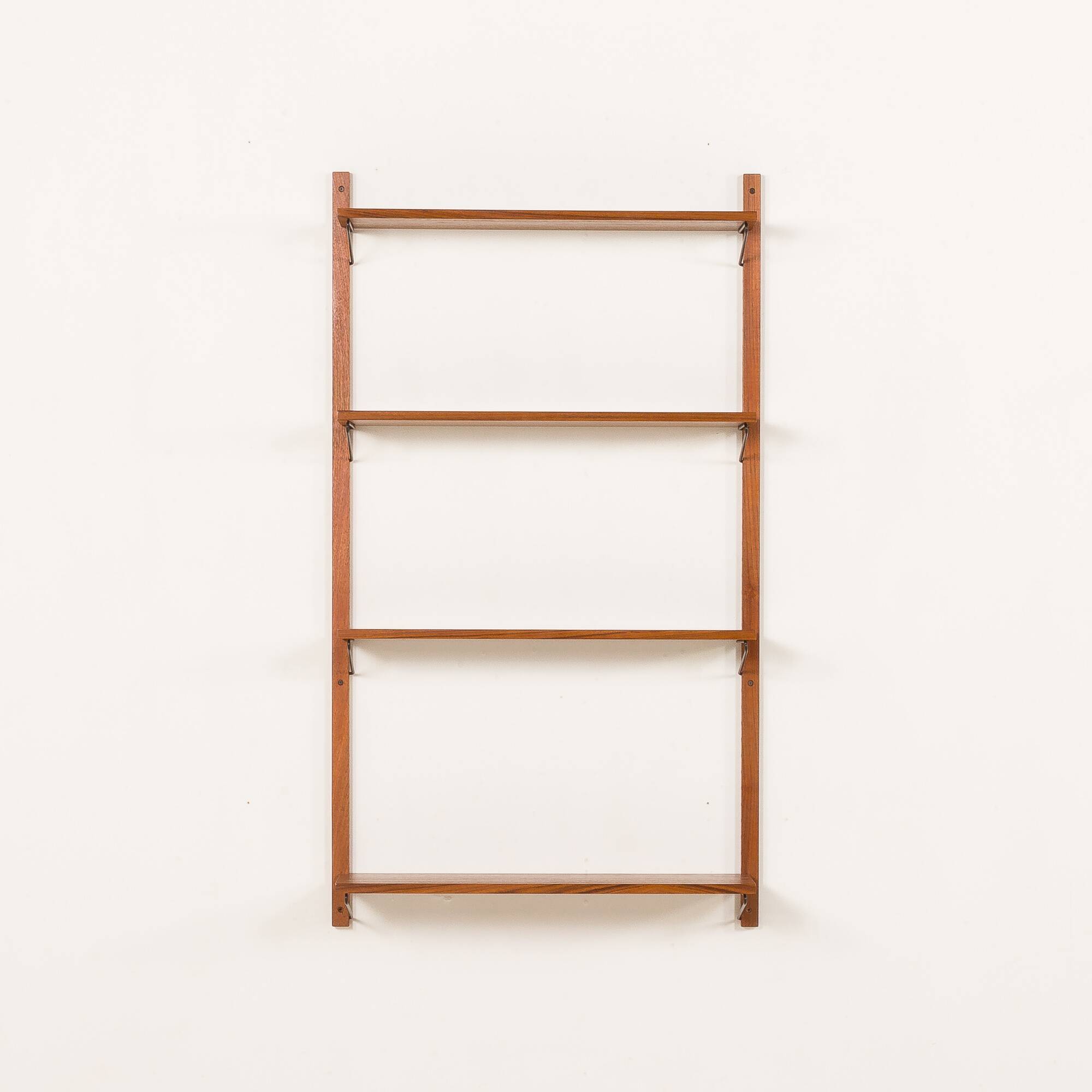 Étagères danoises en teck du milieu du siècle, lot de 4, années 1960