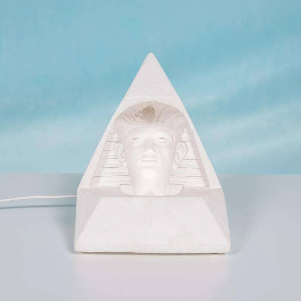 Egyptian stone table lamp, vintage 70s/80s mood lamp.