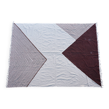 Grand jeté de canapé Kelim avec motif géométrique, années 1970