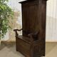 Entrance furniture, Breton wardrobe in oak and chestnut from the 19th century.