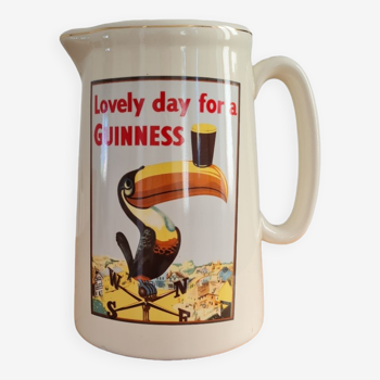 Earthenware advertising pitcher