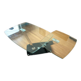 Table basse articulée verre et metal