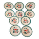 Assiettes à dessert  Badonviller  ’’Bouquet de cerises’’
