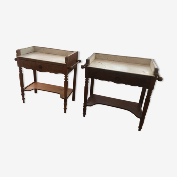 Pair of toilet tables