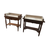 Paire de tables de toilette