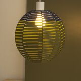 Suspension boule tissée sur structure en métal / D 27cm