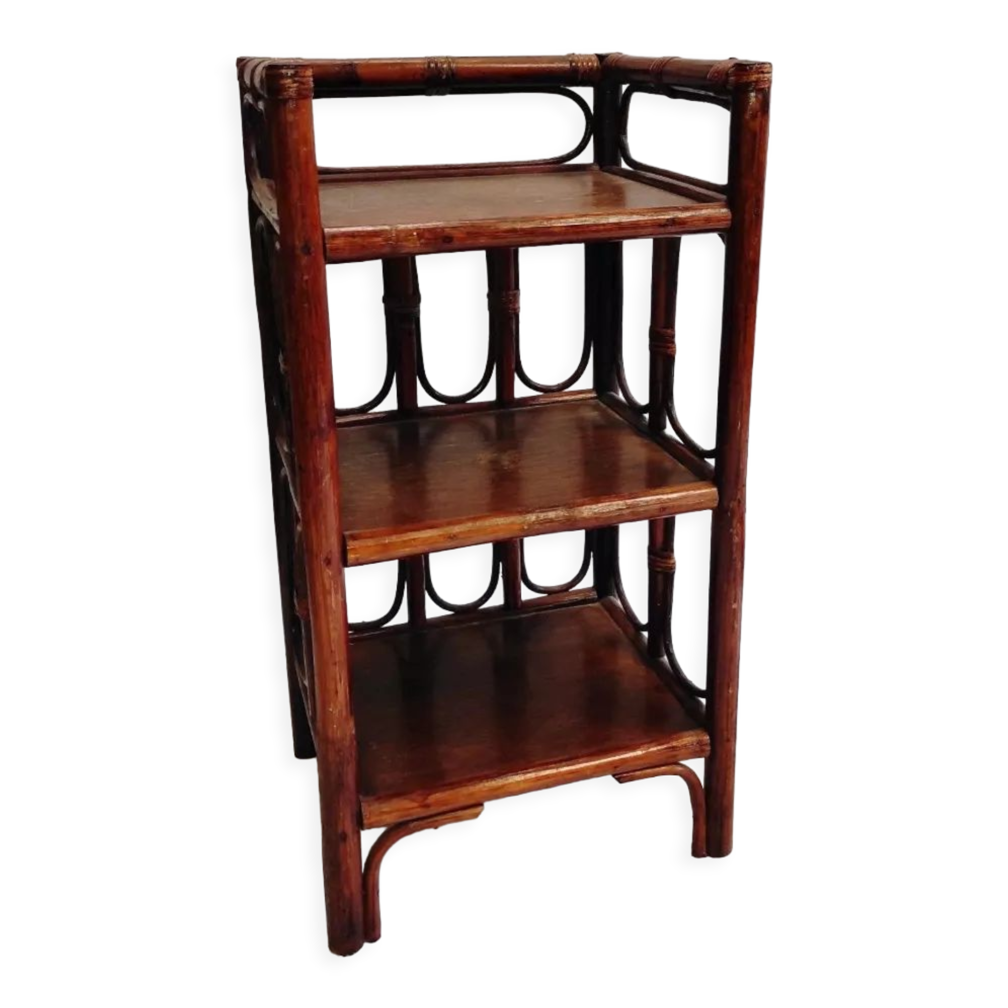 Vintage rattan shelf