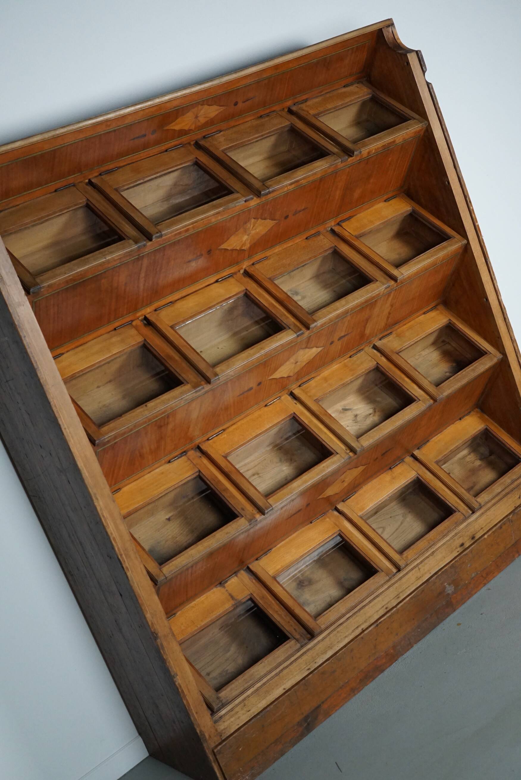Large Dutch Beech Haberdashery Shop Cabinet, 1920s/30s