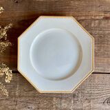 4 Sarreguemines octagonal beaded plates