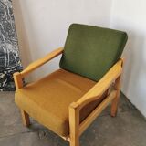 Scandinavian light wood armchair