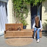 Renovated oak storage bench