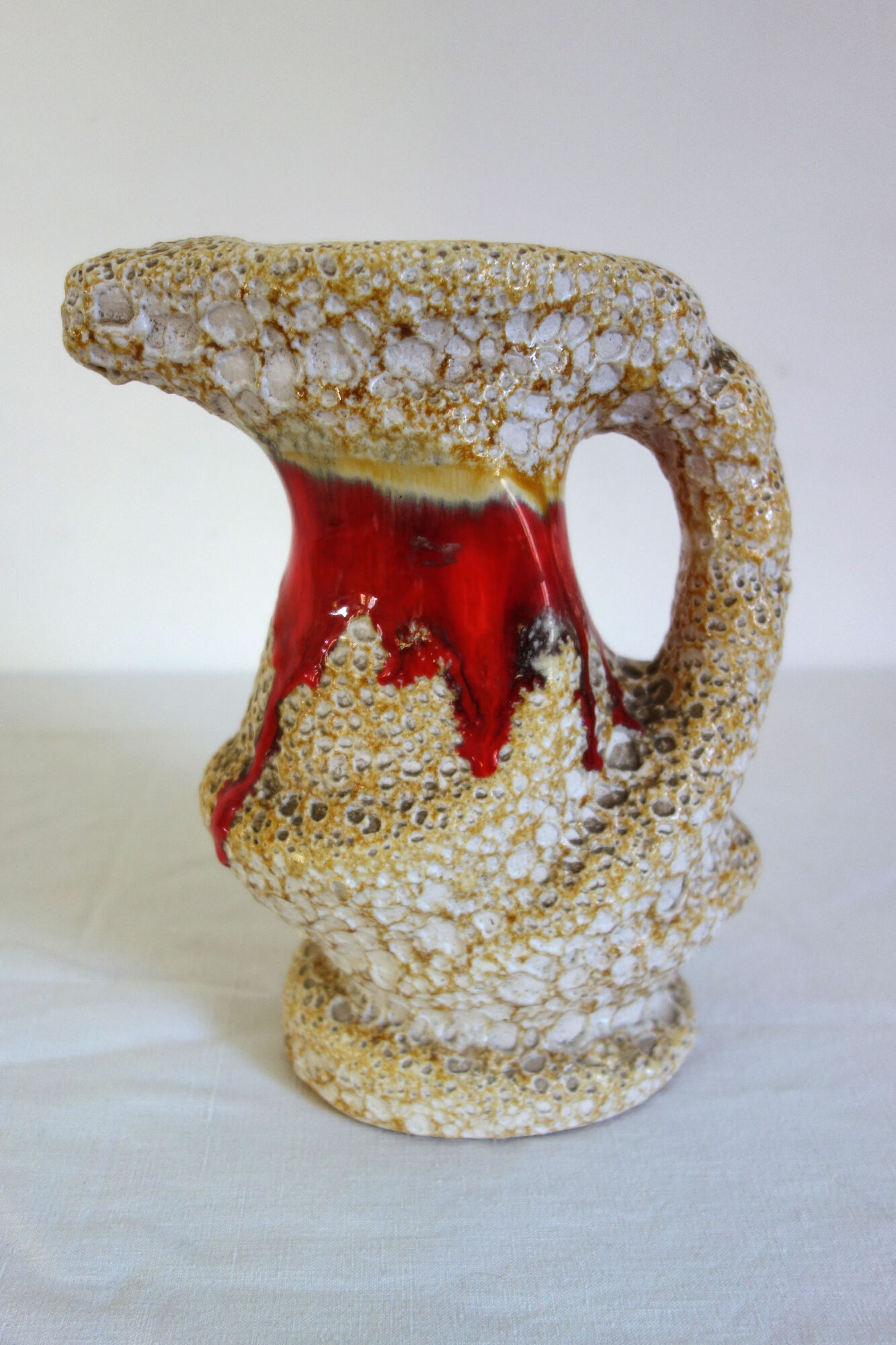 Vase fat lava Vallauris 60s