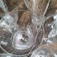 Set of 10 vintage champagne flutes in chiseled crystal with flared drinking