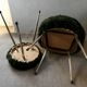 Chair and tripod stool "moumoute" by Pelfran, around 1970.