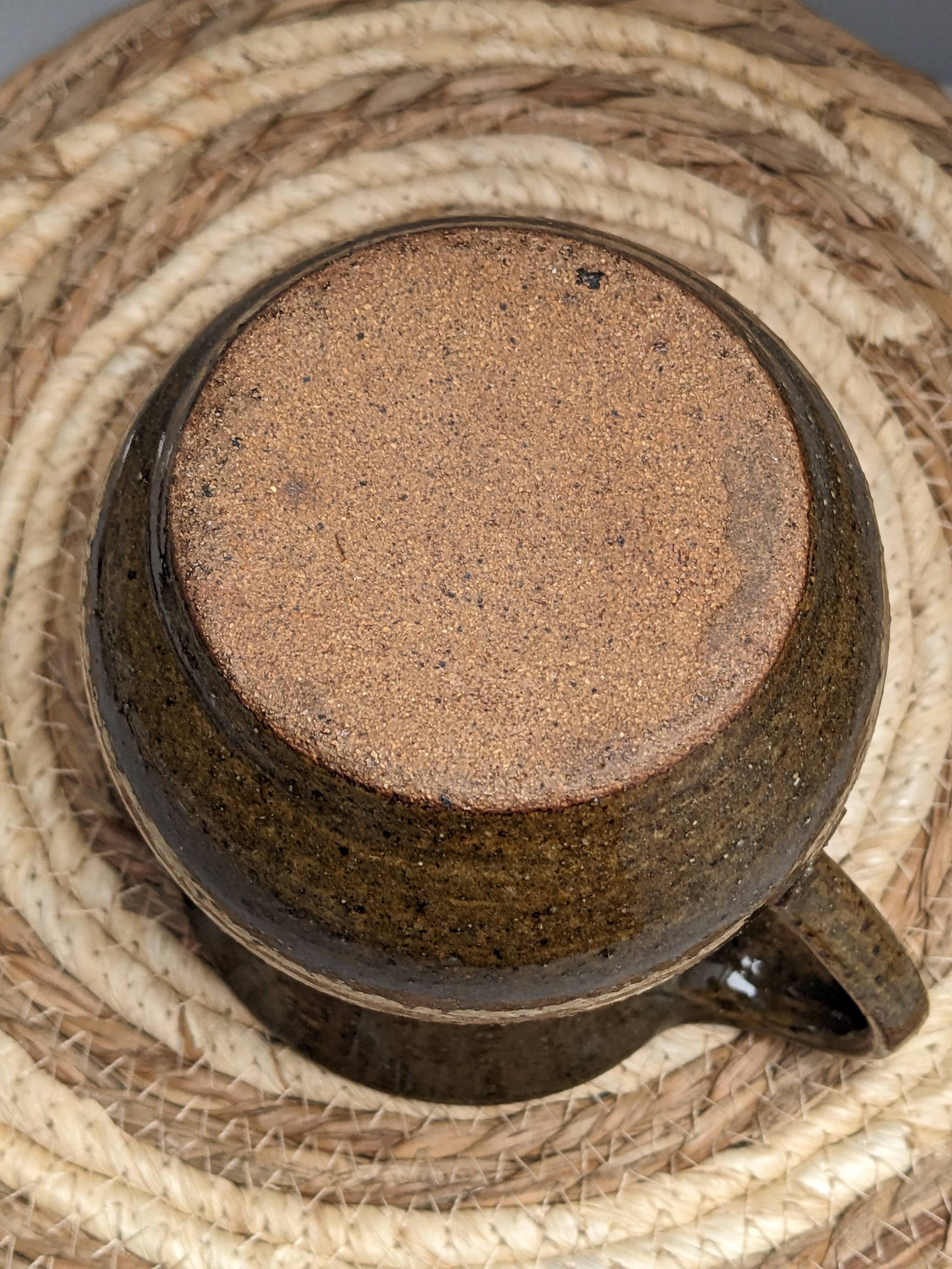 Pyrite stoneware pitcher vase