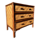 Vintage 1970s rattan chest of drawers