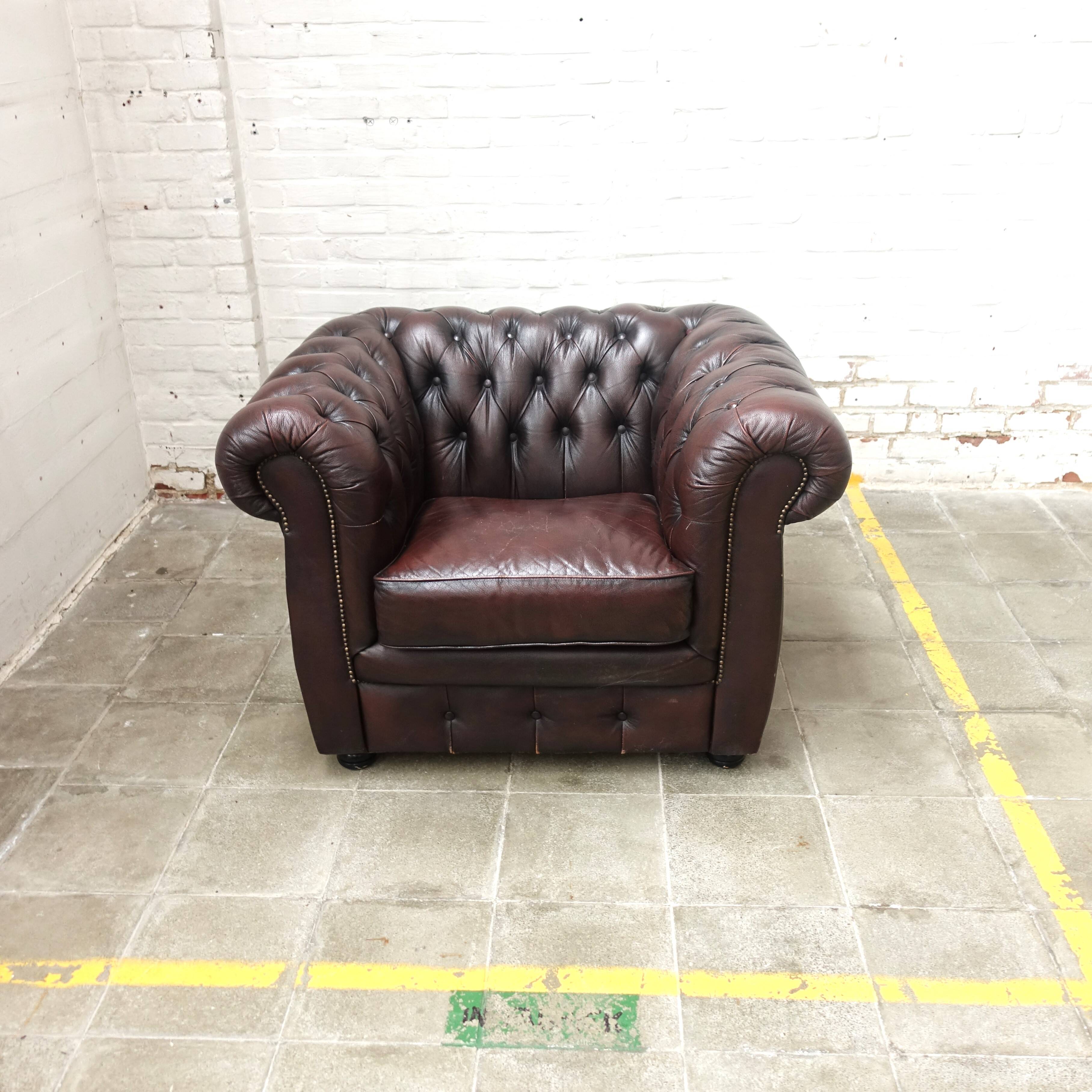 Vintage Chesterfield club fauteuil
