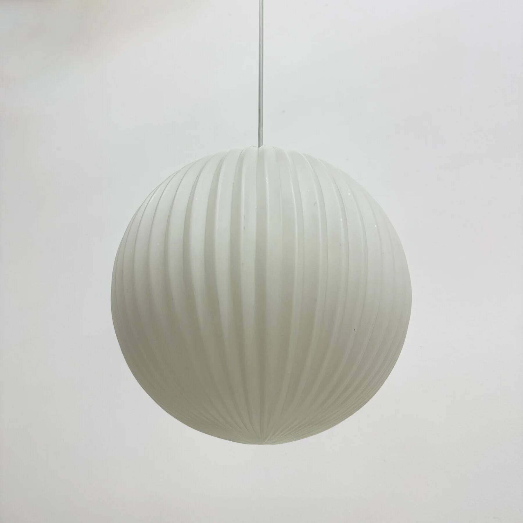Rare Louis Kalff for Philips opaline glass pendant light, 1960s