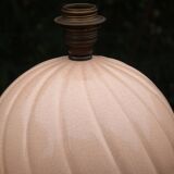 Vintage powder pink ceramic lamp with coral shade
