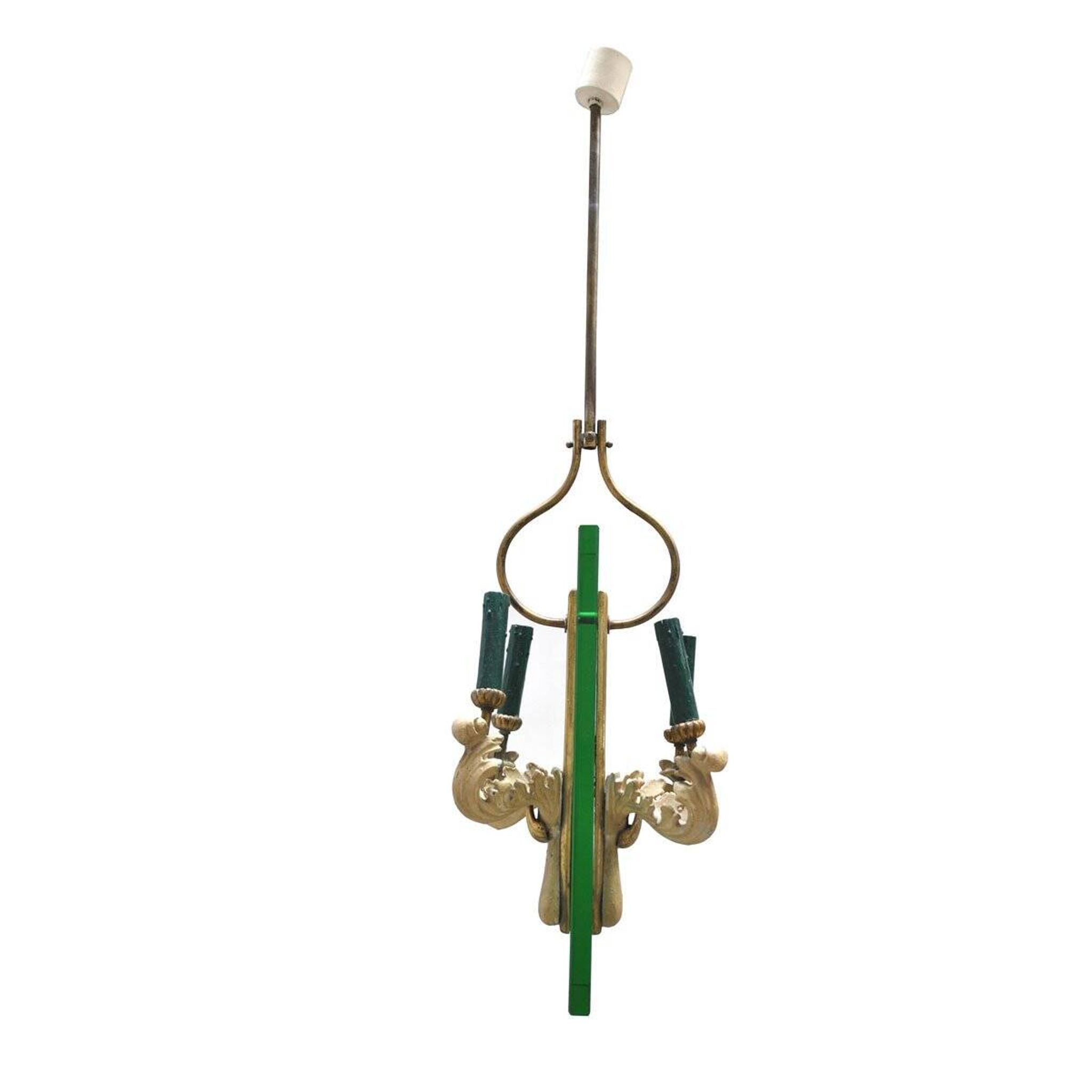 Suspended lamp in the style of Pietro Pietro, Italy, 1940s.