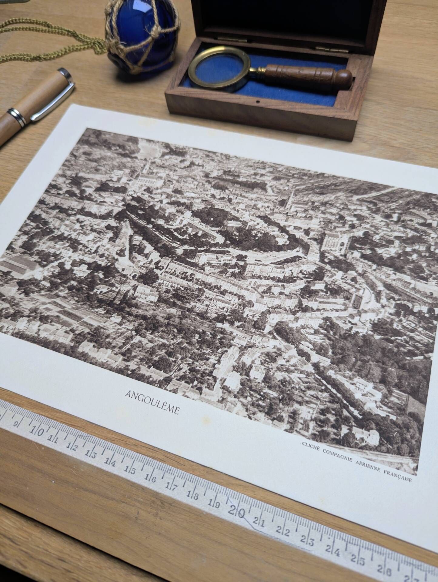 Angoulême, Charente, photo print from 1942.