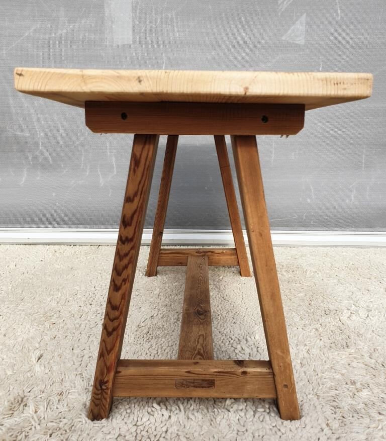 Coffee table workshop trestle Pine