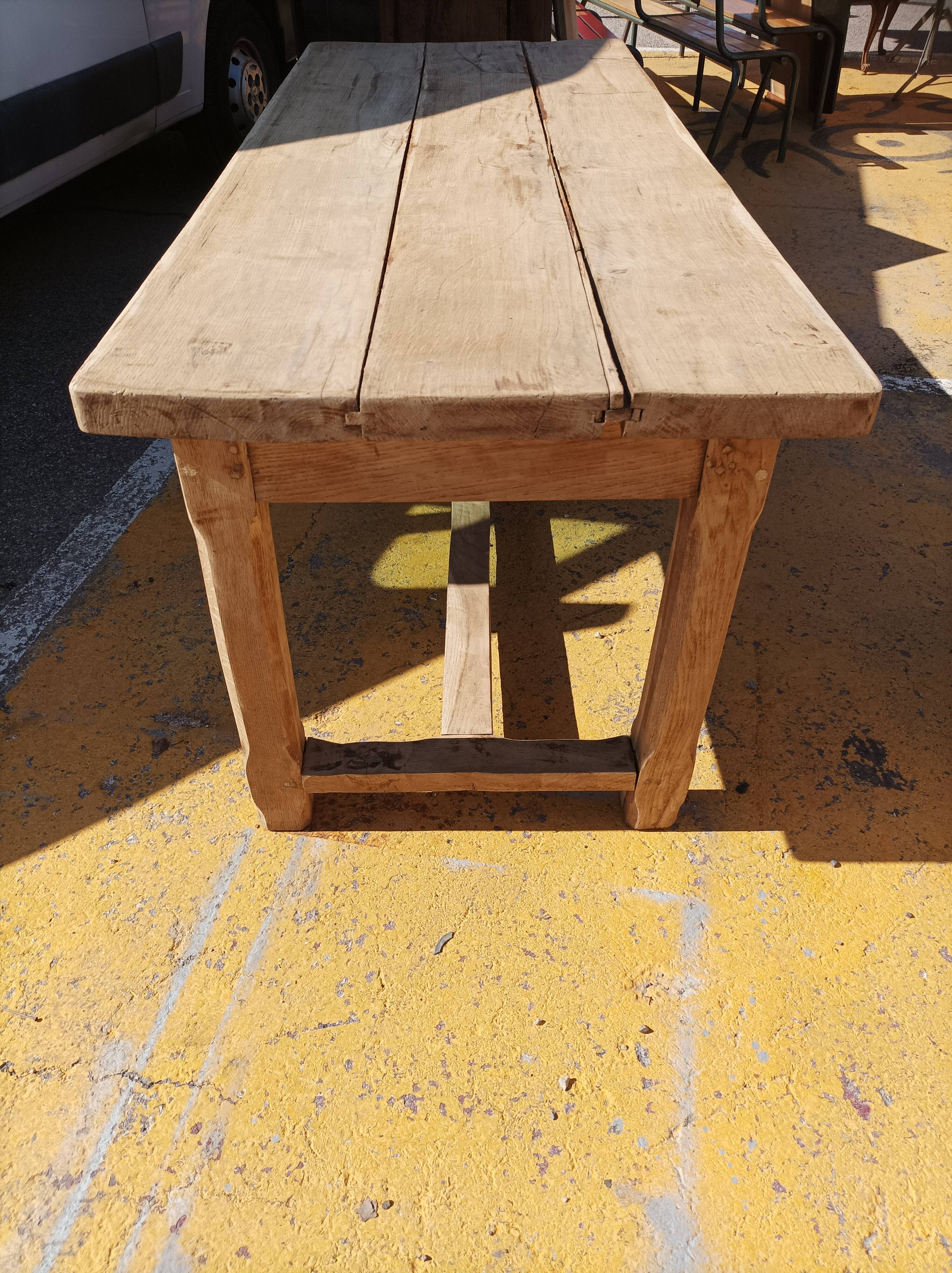 Solid oak farmhouse table