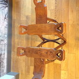 Pair of Spanish brutalist bar stools