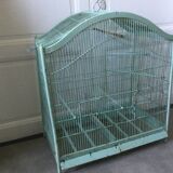Old wooden and metal birdcage