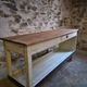 Table de drapier vintage / Îlot de cuisine – Années 1930