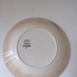 Assiettes à desserts Terre de Fer décor fleurs Badonviller Denise