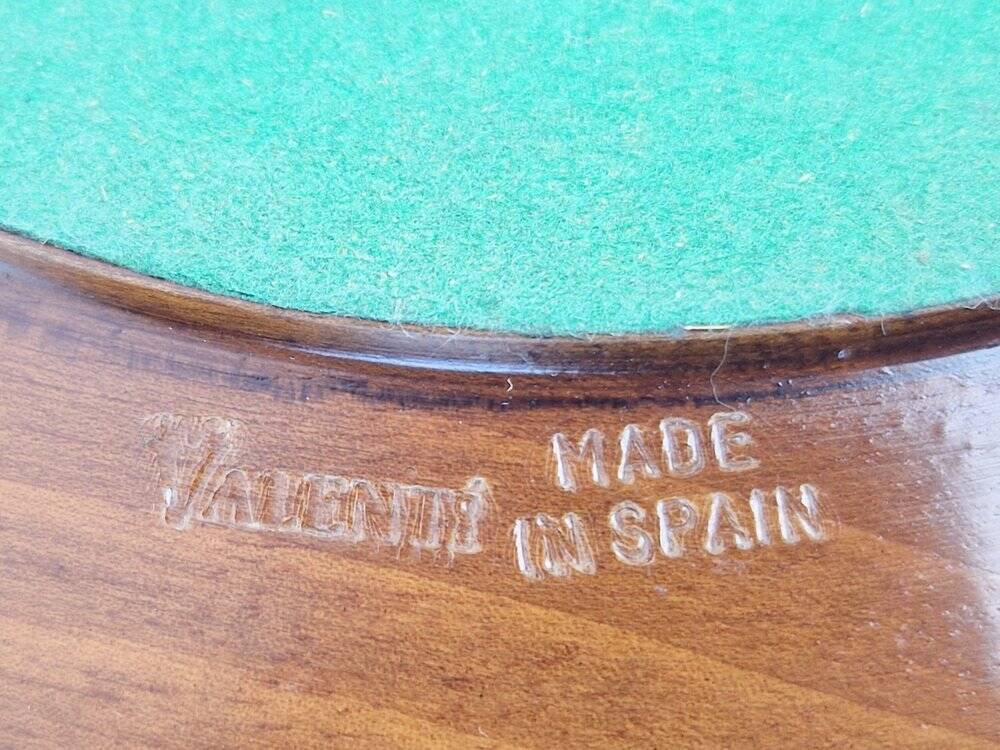 Vintage Valenti Gold Plated Centerpiece Bowl on Walnut Base, 1990s
