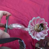 Pair of cup mirror sconces, Murano, vintage, 1940s