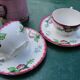 Longwy "Montmorency" earthenware breakfast duo