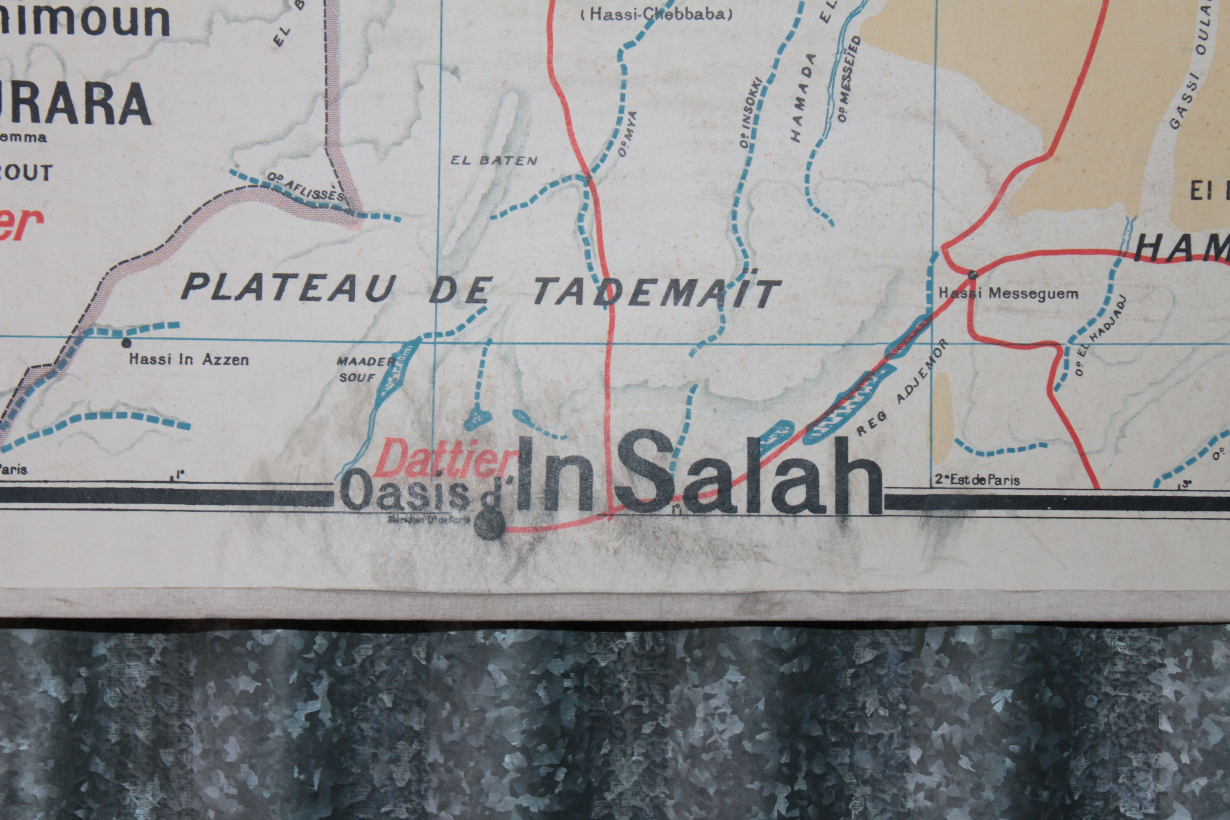 School map Vidal 11 bis Algeria and Tunisia