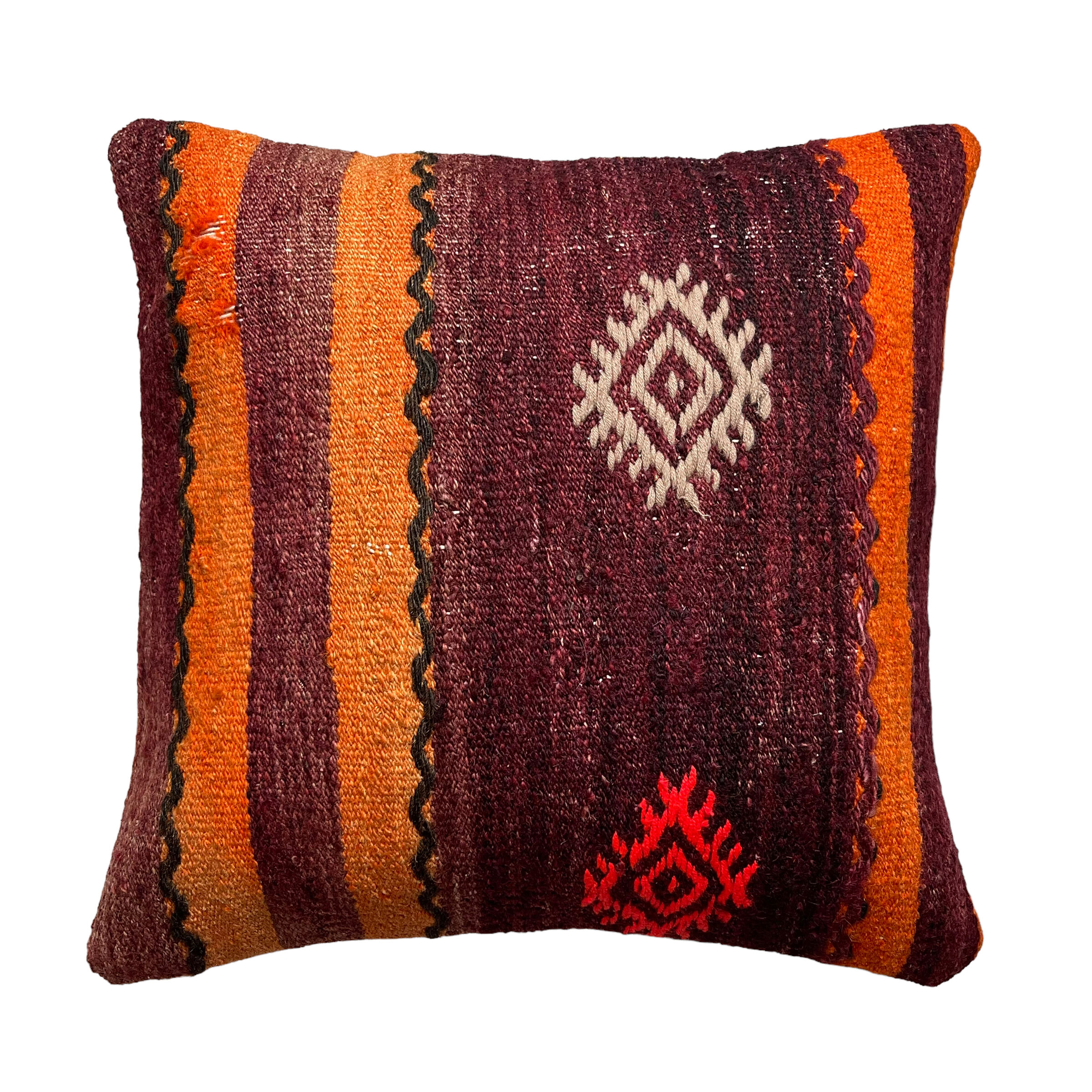 Vintage turkish kilim cushion cover 40 x 40 cm