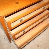 Commode vintage en osier